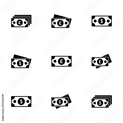 Money icon vector isolated on white background. Money vector icon. Dollar icon