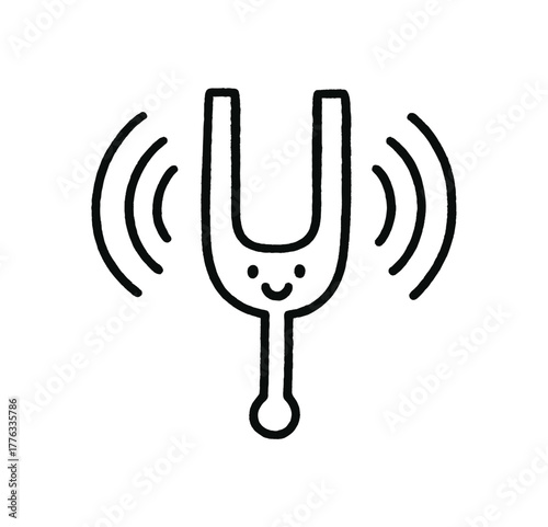 handdrawn cute doodle style resonance vector line illustration