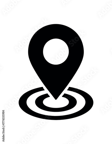 origin flat black solid vector illustration isolated on white background