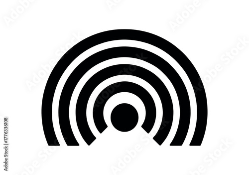 spectrum flat black solid vector illustration isolated on white background