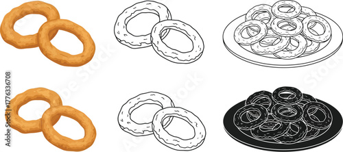 Find the best onion rings images and vector illustrations here