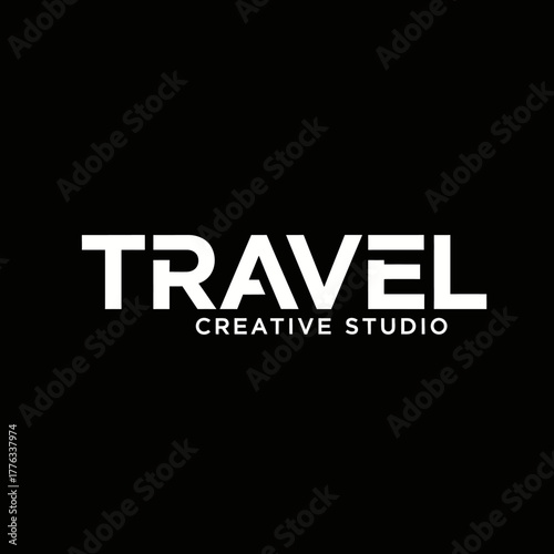The logo features the word TRAVEL in bold white letters, with the words CREATIVE STUDIO below.