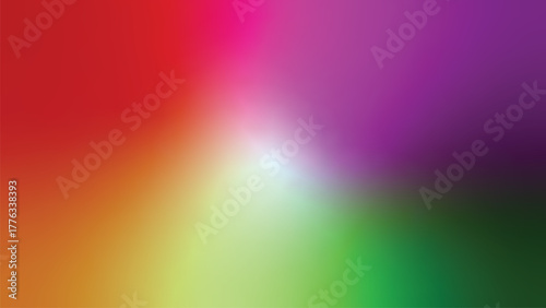 Vibrant abstract vector gradient background with smooth color transitions and bright central light