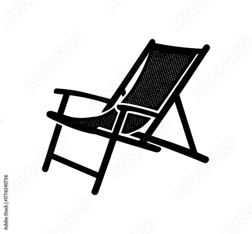 sling mesh flat black solid vector illustration isolated on white background