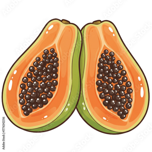 papaya slices