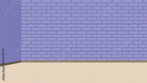 Minimalist purple brick wall and neutral floor create a versatile backdrop for design projects, perfect for staging products