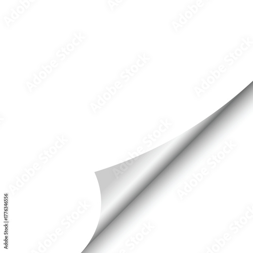 Page Curl Vector: Realistic Paper Turning Corner Illustration