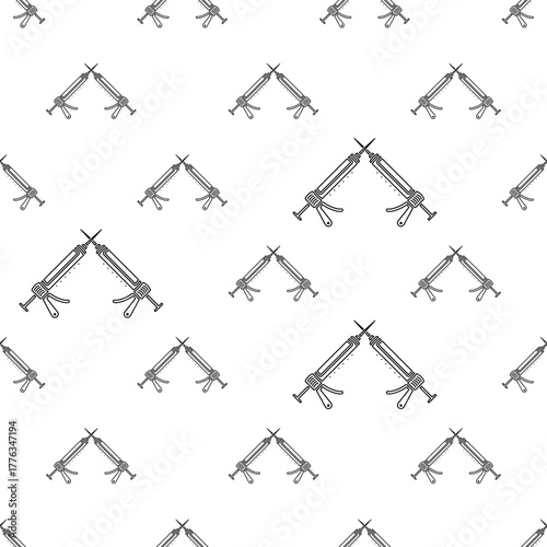 Silicone Sealant Gun Icon Seamless Pattern Y_2202001