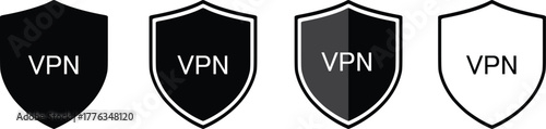 Vpn icon vector set . Private network sign and symbol. virtual private network icon.