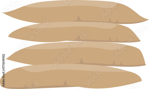 Stacked sacks create a rustic, rural texture, perfect for agricultural or farming-themed designs, conveying simplicity and natural earth tones