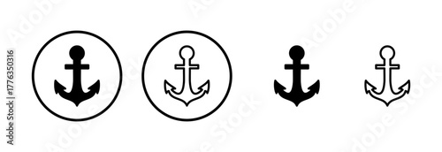 Anchor icon logo design. Anchor sign and symbol. Anchor marine icon.