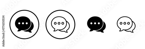 Chat icon logo design. speech bubble sign and symbol. comment icon. message