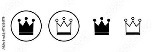 Crown icon logo design. crown sign and symbol