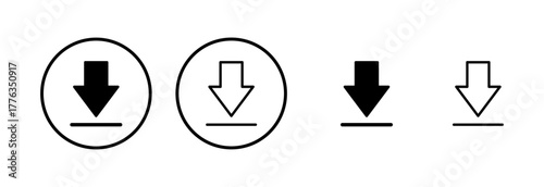 Download icon logo design. Download sign and symbol
