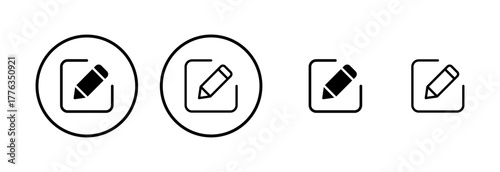 Edit icon logo design. edit document sign and symbol. edit text icon. pencil. sign up