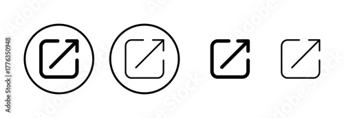 External link icon logo design. link sign and symbol. hyperlink symbol
