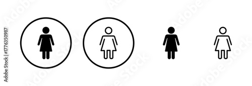 Female icon logo design. woman sign and symbol