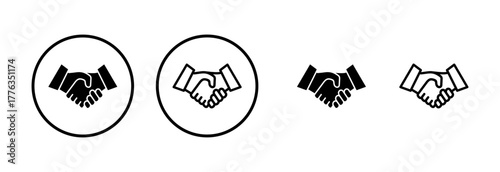 Handshake icon logo design. business handshake sign and symbol. contact agreement