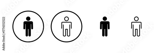 Man icon logo design. male sign and symbol. human symbol
