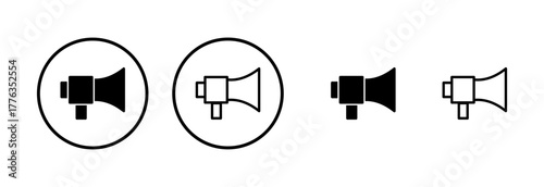 Megaphone icon logo design. Loudspeaker sign and symbol