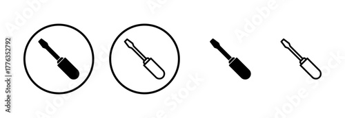 Screwdriver icon logo design. tools sign and symbol