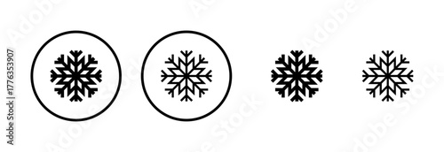 Snow icon logo design. snowflake sign and symbol