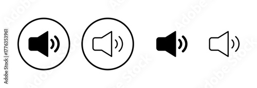 Speaker icon logo design. volume sign and symbol. loudspeaker icon. sound symbol