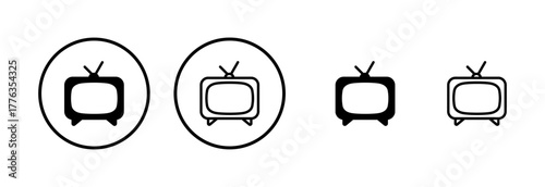 Tv icon logo design. television sign and symbol