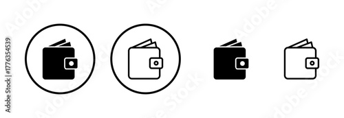 Wallet icon logo design. wallet sign and symbol