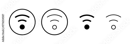 Wifi icon logo design. signal sign and symbol. Wireless  icon