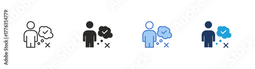 Decision icon multiple style collection