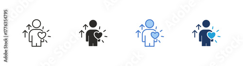 Motivation icon multiple style collection