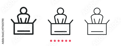 Packaging icon. Thin line icon vector