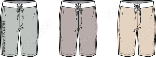 Boardshorts Collection Stylish Swim Trunks in Various Colors for Men