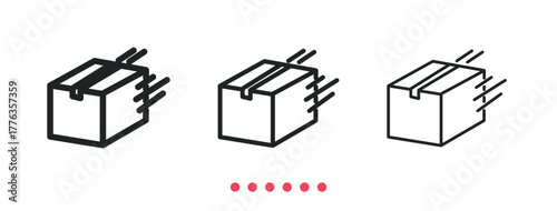 Express delivery icon. Thin line icon vector