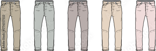 Variety of Distressed Denim Pants in Multiple Colors