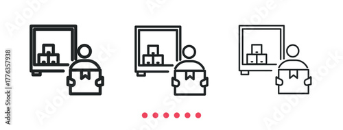 Order picking icon. Thin line icon vector