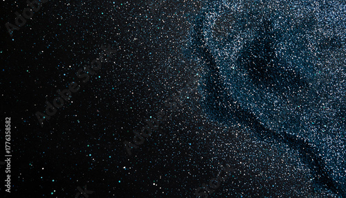 texture of black glitter closeup sparkling background