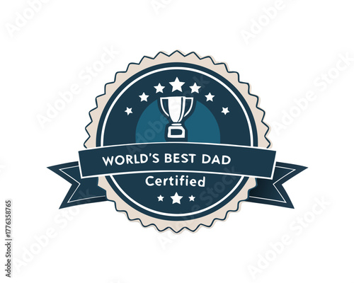 world's best dad premium quality badge