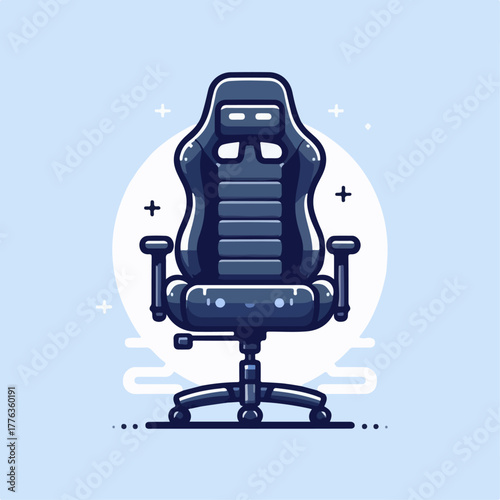 flat illustration of a gaming chair