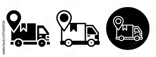 Shipment Tracking Icon Collection Glyph & Mixed Style
