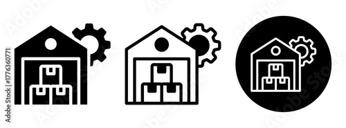 Inventory Management Icon Collection Glyph & Mixed Style