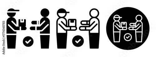 Package Delivery Icon Collection Glyph & Mixed Style