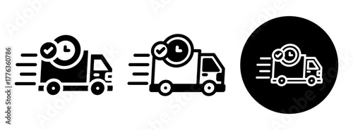 Fast Delivery Icon Collection Glyph & Mixed Style