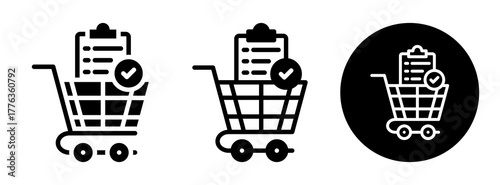 Order Completed Icon Collection Glyph & Mixed Style