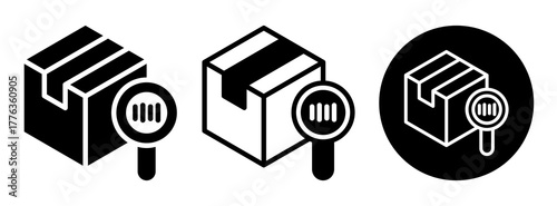 Tracking Number Icon Collection Glyph & Mixed Style