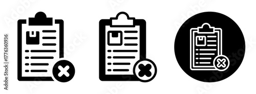 Cancel Order Icon Collection Glyph & Mixed Style