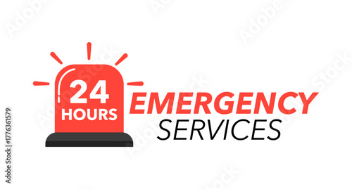 Life saving emergency services logo concept vector illustration.