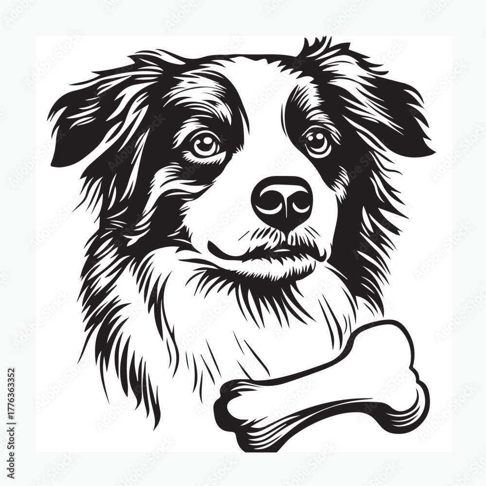 Fototapeta premium vector illustration of a dog