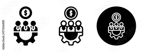 Business Administration Icon Collection Glyph & Mixed Style